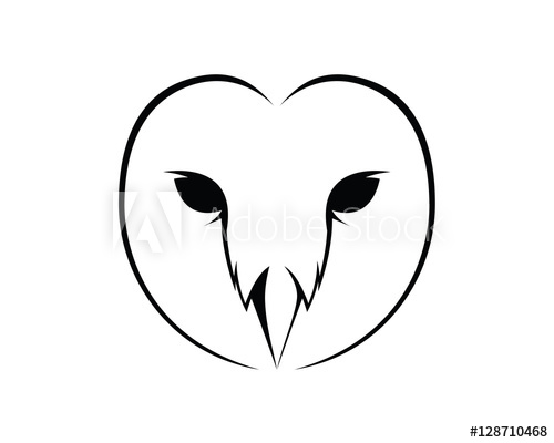 500x400 Barn Owl Face