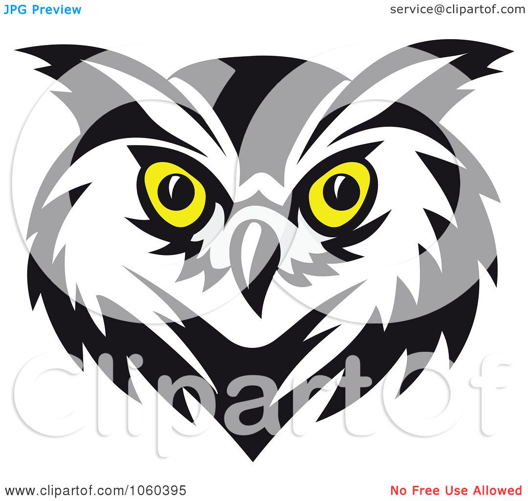 1080x1024 Royalty Free Vector Clip Art Illustration Of An Owl Face Logo