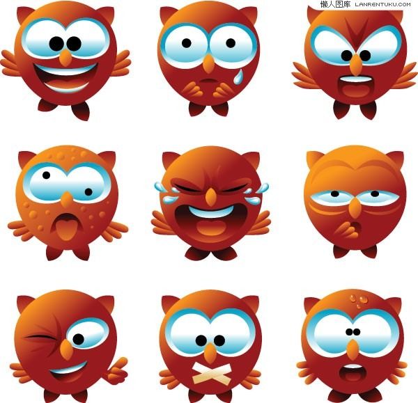 600x579 Cute Cartoon Owl Face
