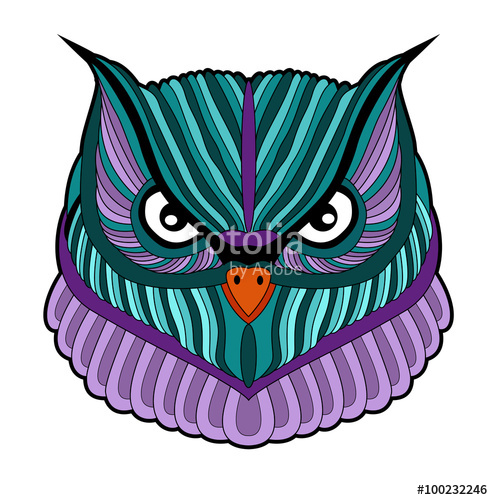 A Beautiful Colored Owl Head Vector, Testa Di Civetta Colorata 493x500 A Beautiful Colored Owl Head Vector, Testa Di Civetta Colorata