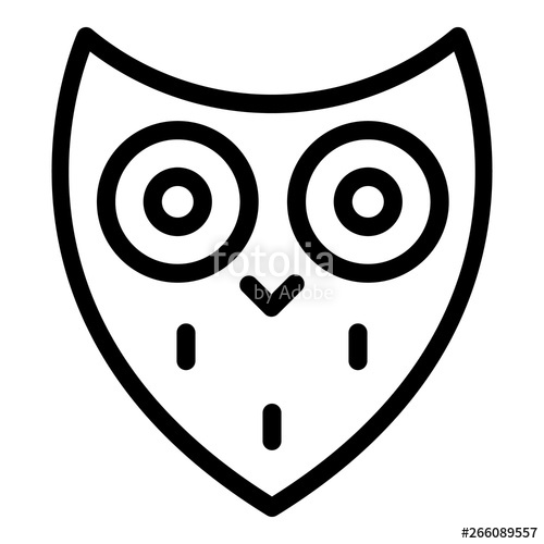 Stylized Owl Head Icon Outline Stylized Owl Head Vector Icon 500x500 Stylized Owl Head Icon Outline Stylized Owl Head Vector Icon
