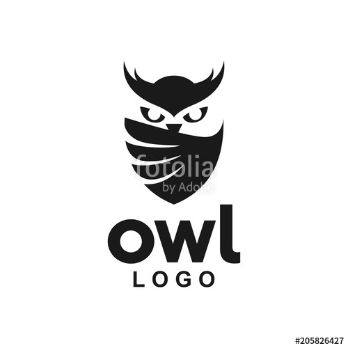 Owl Logo Icon Shield Wing Creative Modern Design Stock Image 500x500 Owl Logo Icon Shield Wing Creative Modern Design Stock Image