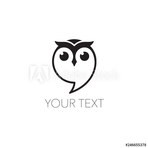 Owl Icon Vector Illustration 500x500 Owl Icon Vector Illustration