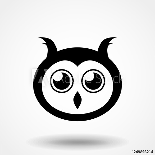 Owl Icon Vector Illustration 500x500 Owl Icon Vector Illustration