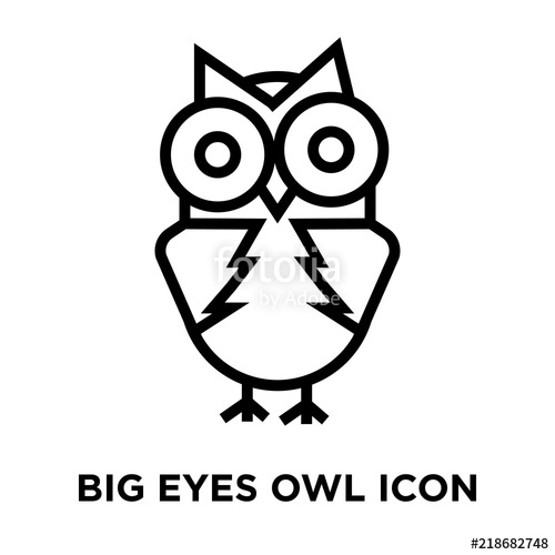 Big Eyes Owl Icon On White Background Modern Icons Vector 500x500 Big Eyes Owl Icon On White Background Modern Icons Vector