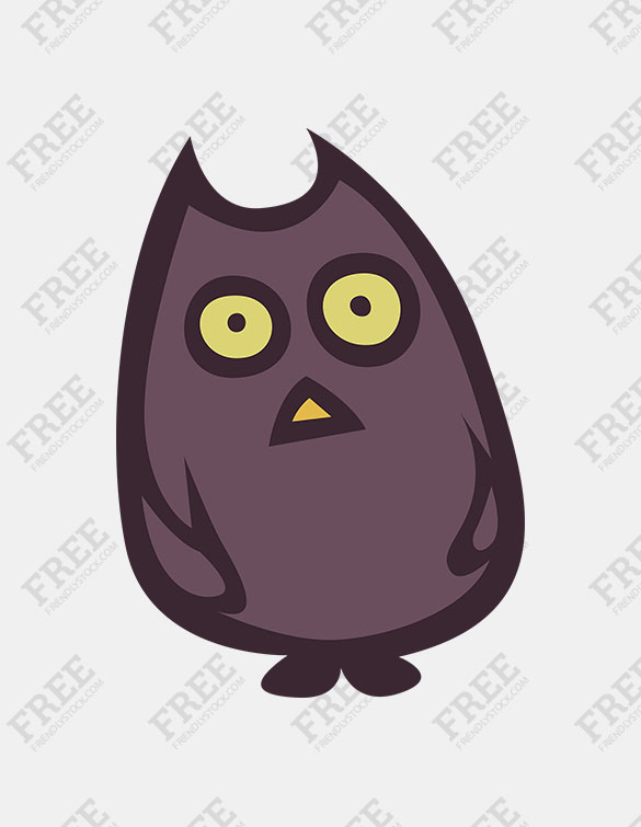 Free Graphic Startled Owl Flat Icon 585x755 Free Graphic Startled Owl Flat Icon