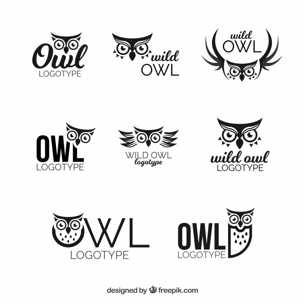 626x626 Owl Logo Set Of Eight Vector Free Download