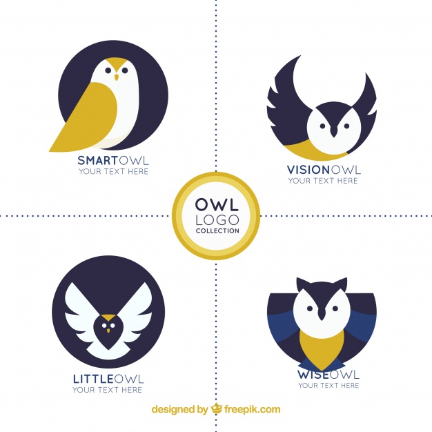 626x626 Creative Owl Logo Collection Vector Free Download