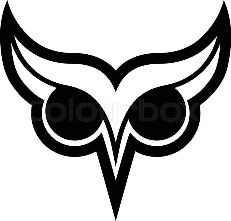 800x765 Owl Bird Logo With Big Eyes And Stock Vector Colourbox