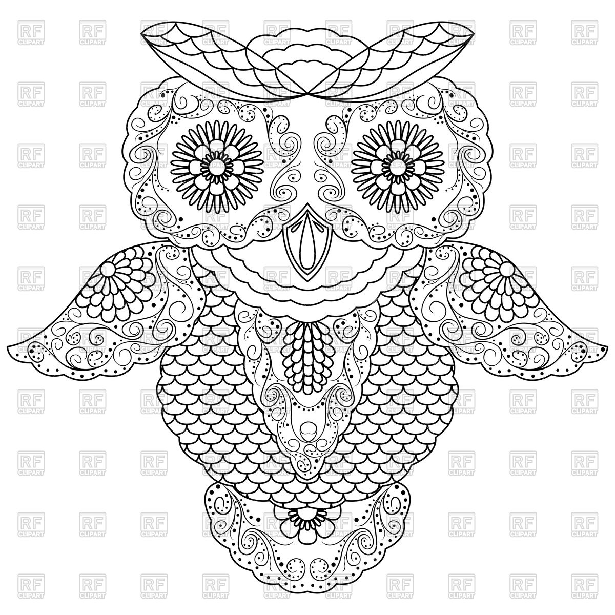 Owl Outline Vector