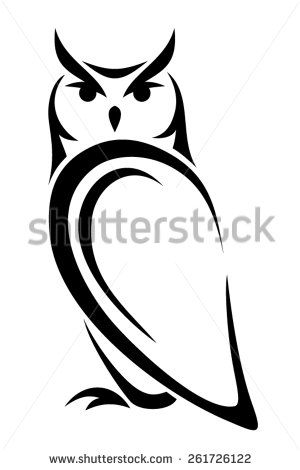 Vector Black Silhouette Of An Owl On A White Background Tattoos 300x470 Vector Black Silhouette Of An Owl On A White Background Tattoos
