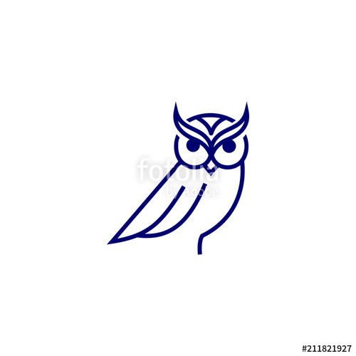 Owl Logo Modern Outline Minimalist Download Template Vector 500x500 Owl Logo Modern Outline Minimalist Download Template Vector