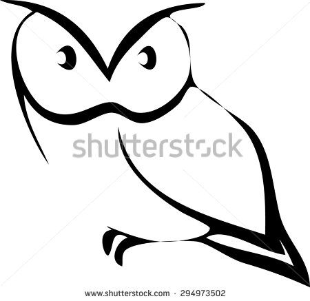 Owl Outline Vector at Vectorified.com | Collection of Owl Outline ...