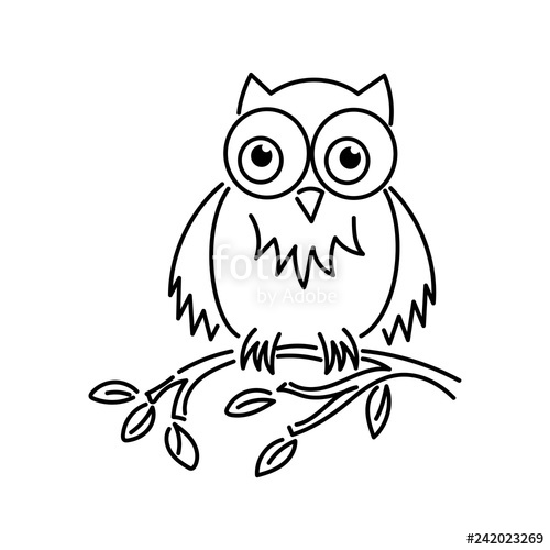 Owl Outline Vector at Vectorified.com | Collection of Owl Outline ...