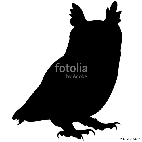 500x500 Owl Silhouette Vector Graphics Stock Image And Royalty Free