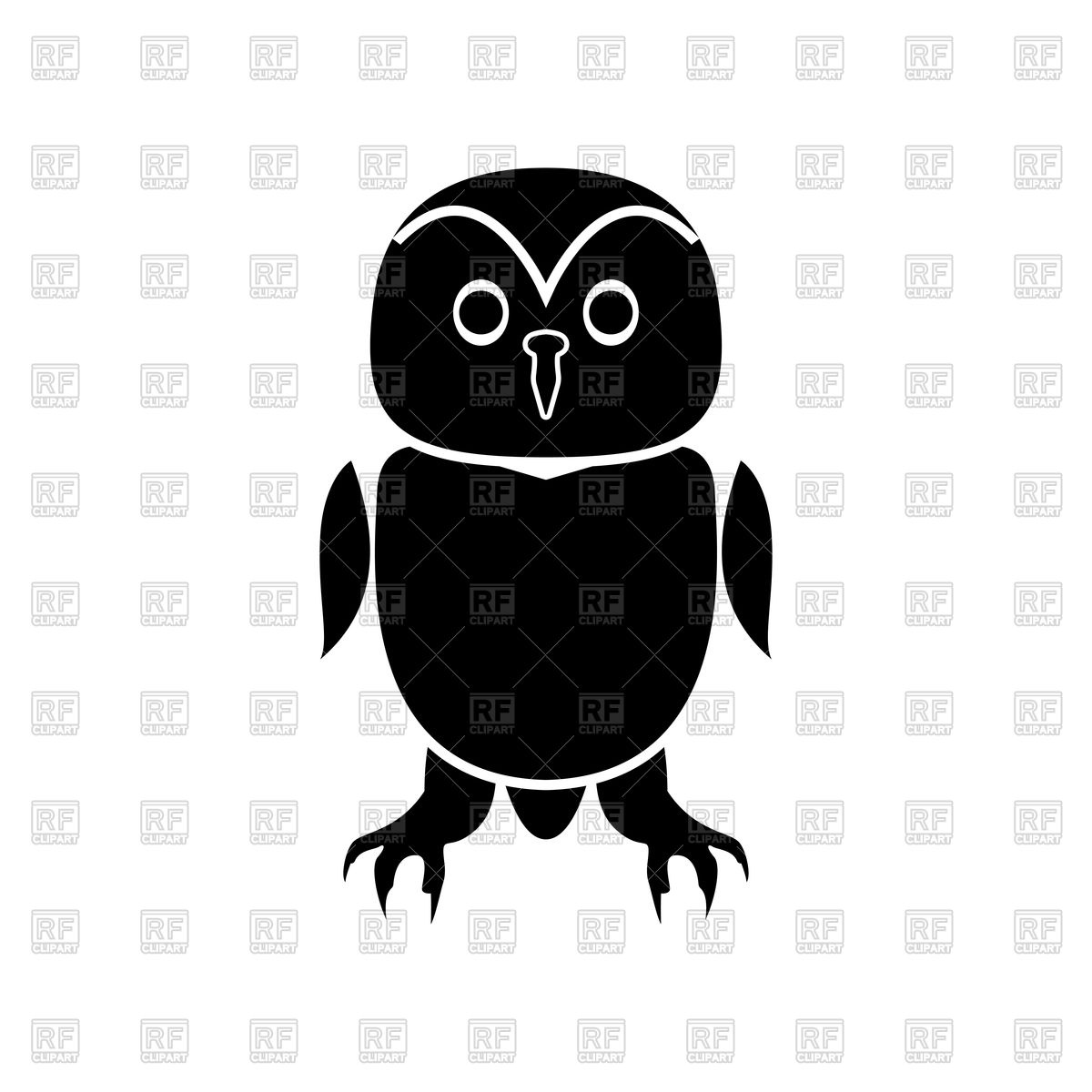 1200x1200 Owl Silhouette Vector Image Of Objects