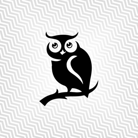 570x570 Owl Owl Cutout Owl Silhouette Vector Art Cricut Etsy