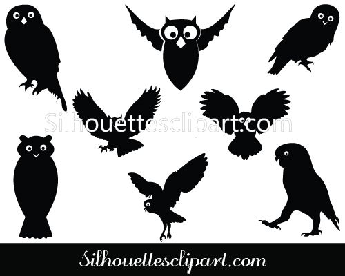 500x400 Silhouette Of Flying Owl Vector Art Wood Projects Owl Vector