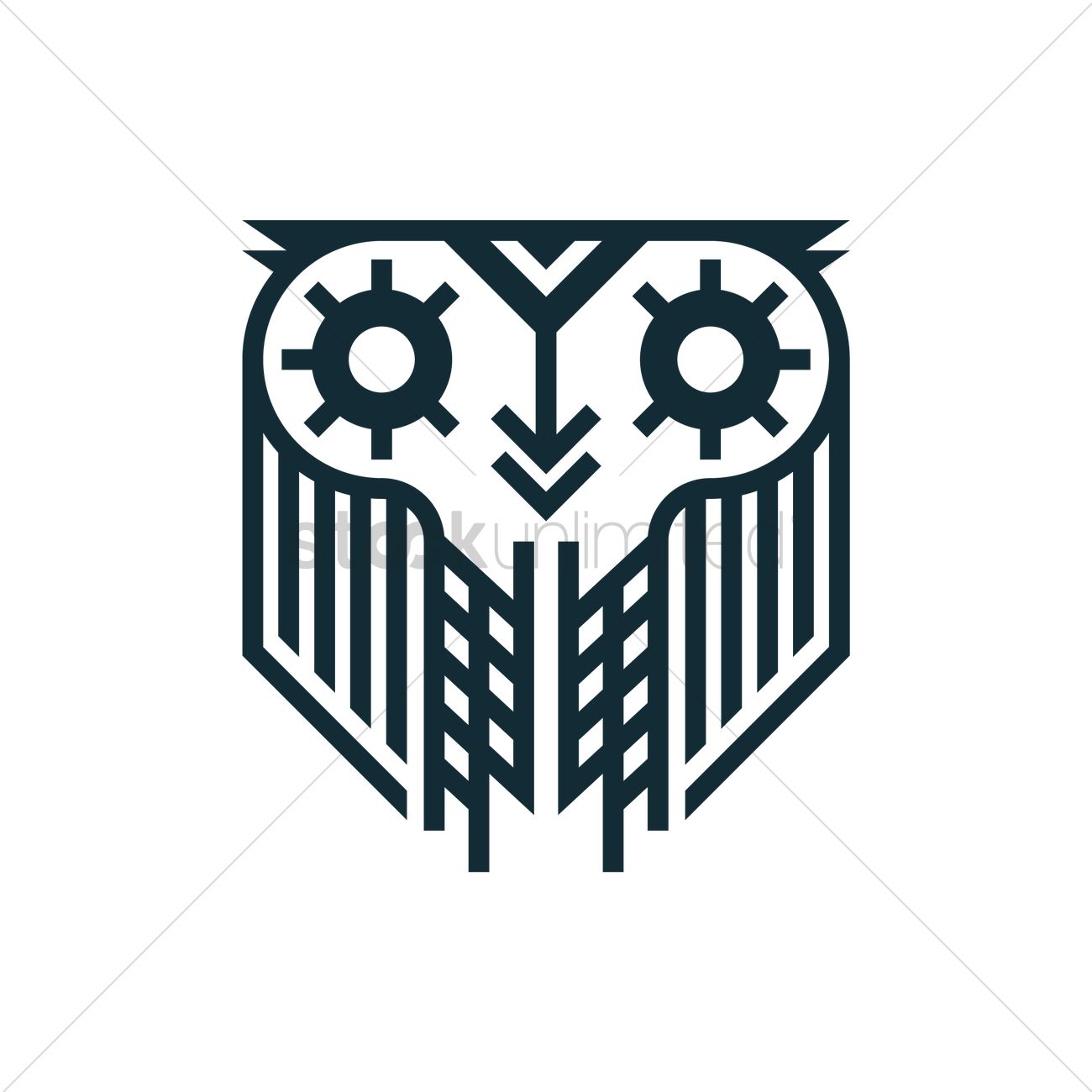 1300x1300 Owl Tattoo Vector Image
