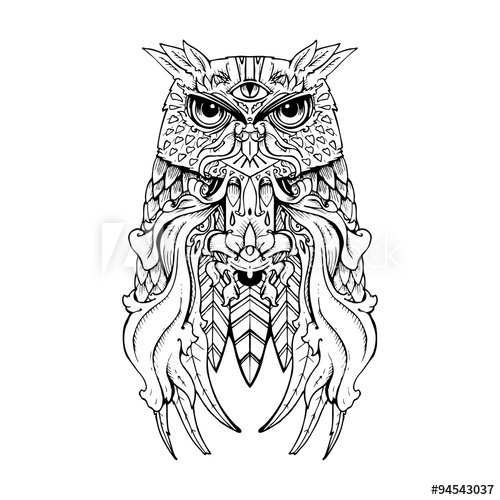 500x500 Owl Tattoo