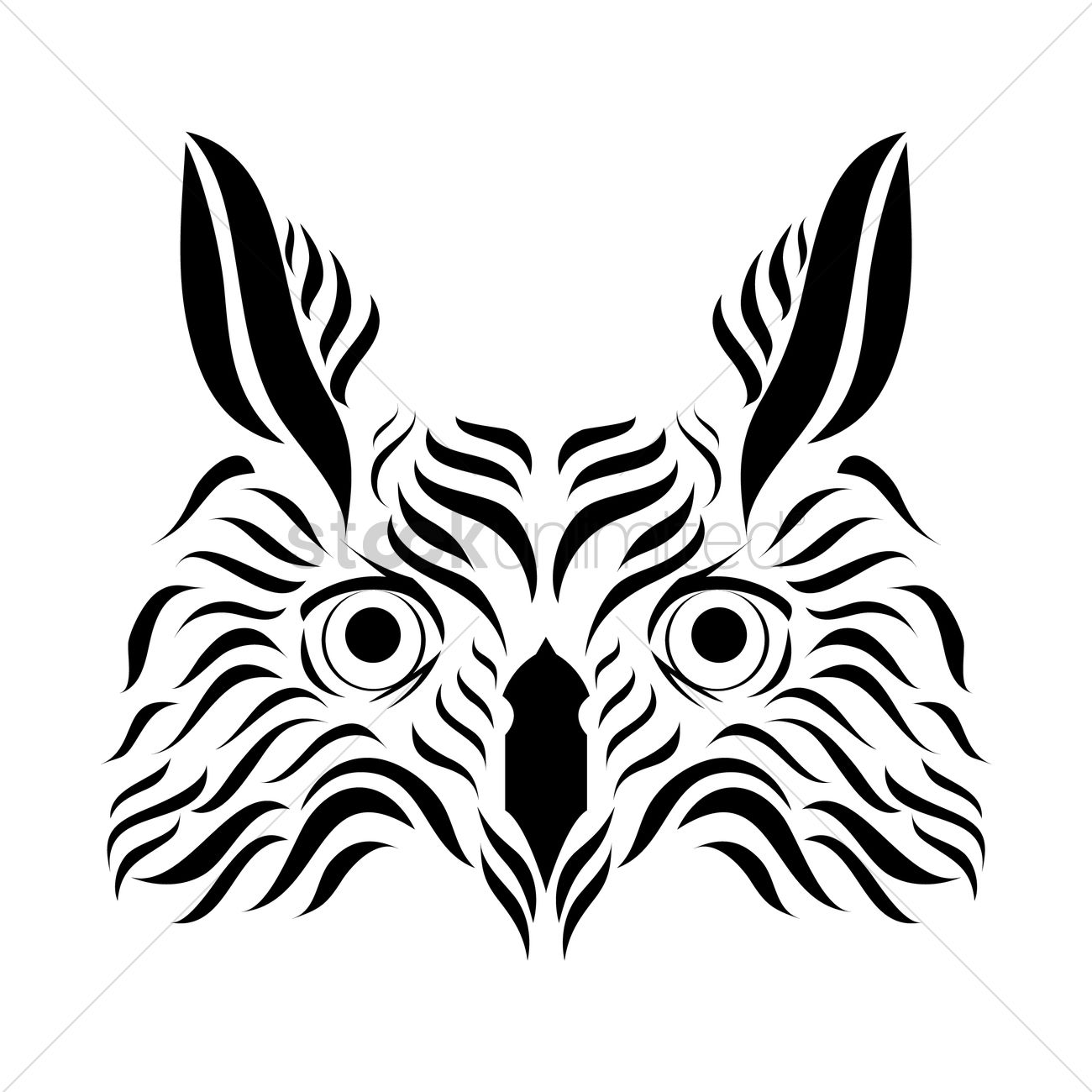 1300x1300 Free Owl Tattoo Vector Image