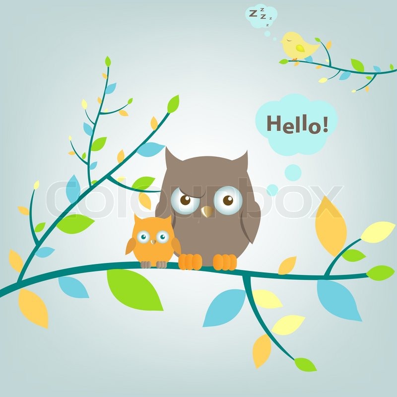 Owl Tree Vector