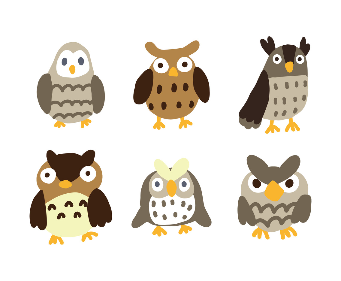 1136x936 Different Kind Of Cartoon Owl Vectors Vector Art Graphics