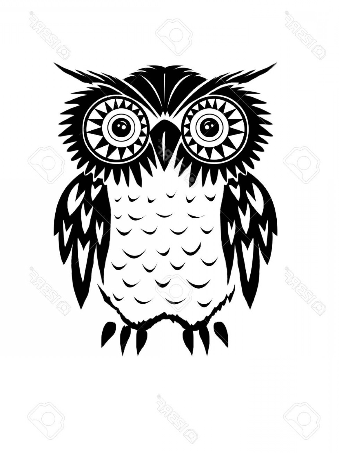 Photostock Vector Owl Clip Art Black And White Cultracing 1170x1560 Photostock Vector Owl Clip Art Black And White Cultracing