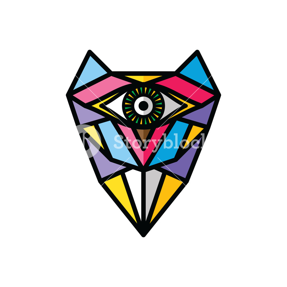 One Eye Owl Logo Logotype Colorful Theme Vector Art Royalty Free 1000x1000 One Eye Owl Logo Logotype Colorful Theme Vector Art Royalty Free