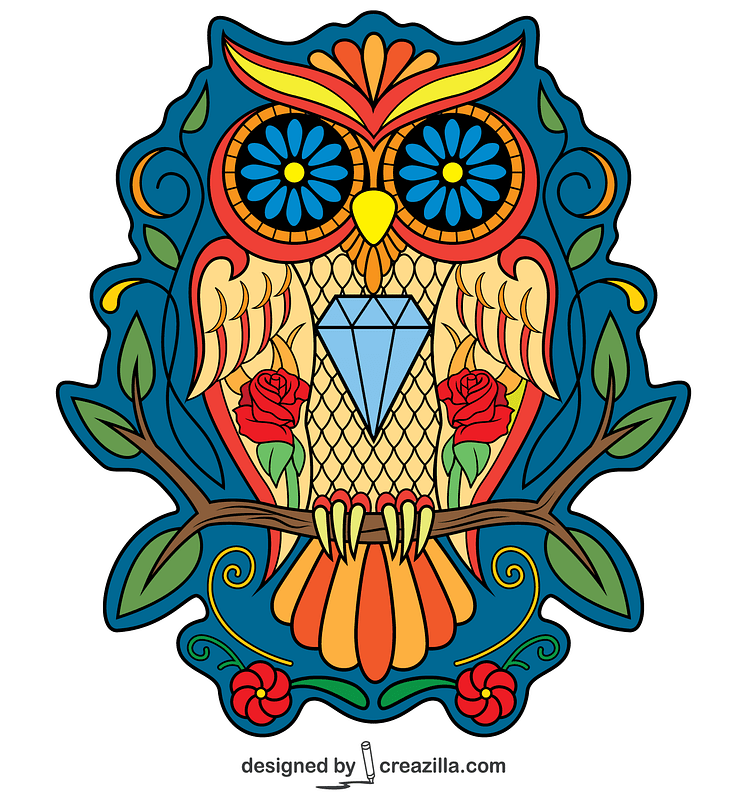 Day Of The Dead Owl Vector Free Download Creazilla 746x800 Day Of The Dead Owl Vector Free Download Creazilla