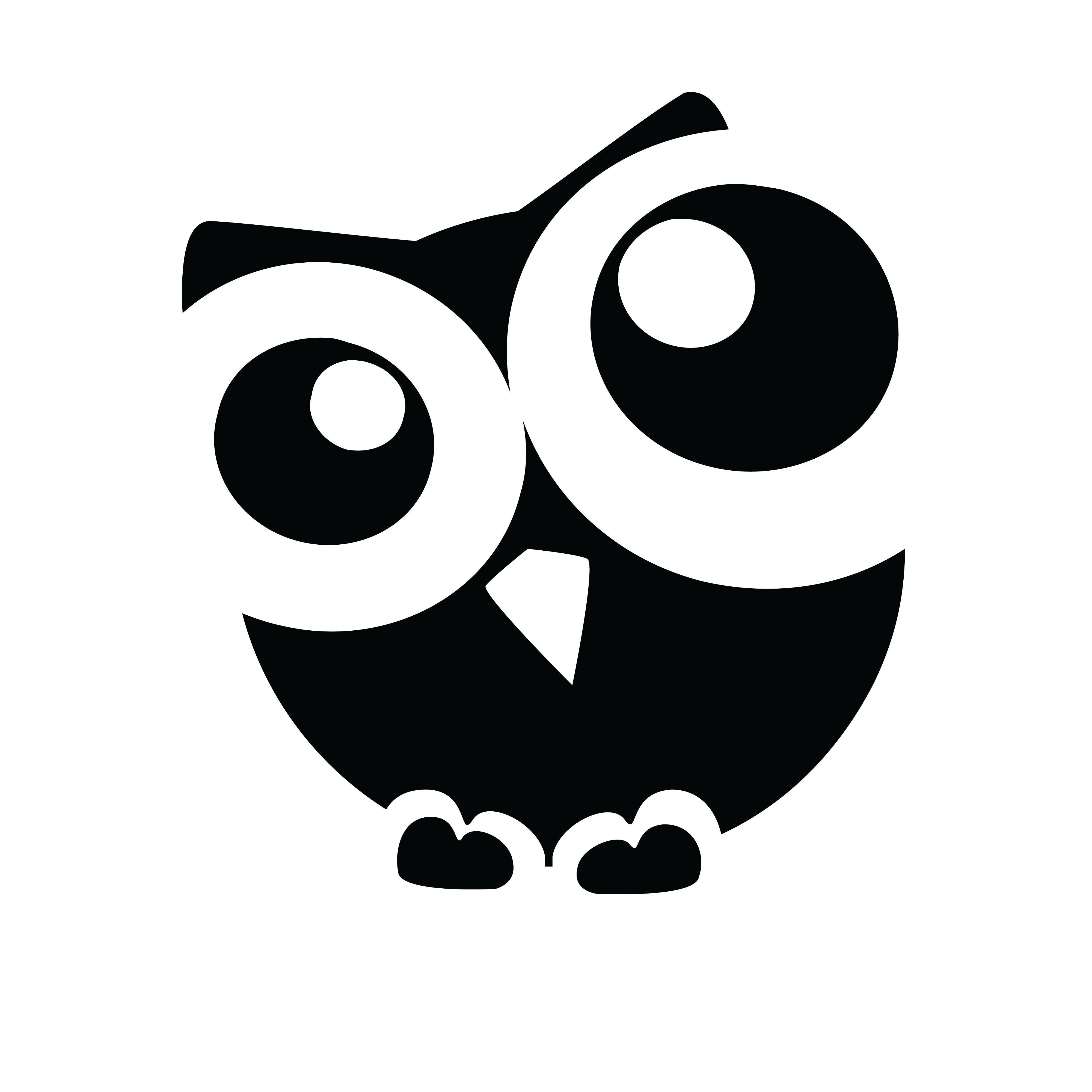 4000x4000 Owl Clipart Free Black And White