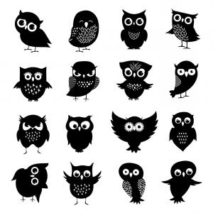 Owl Vector Black And White at Vectorified.com | Collection of Owl ...