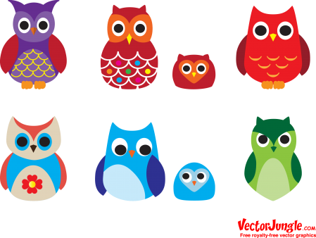 449x338 Free Vector Owls