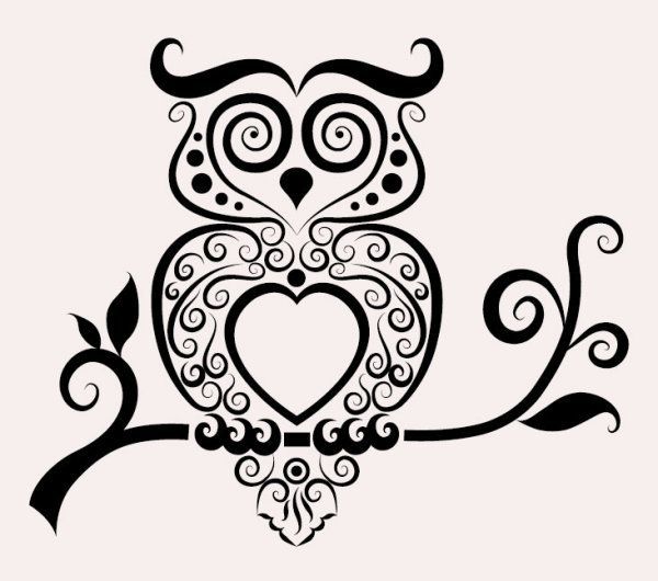 600x530 Free Download Hand Drawn Owl Decoration Pattern Vector