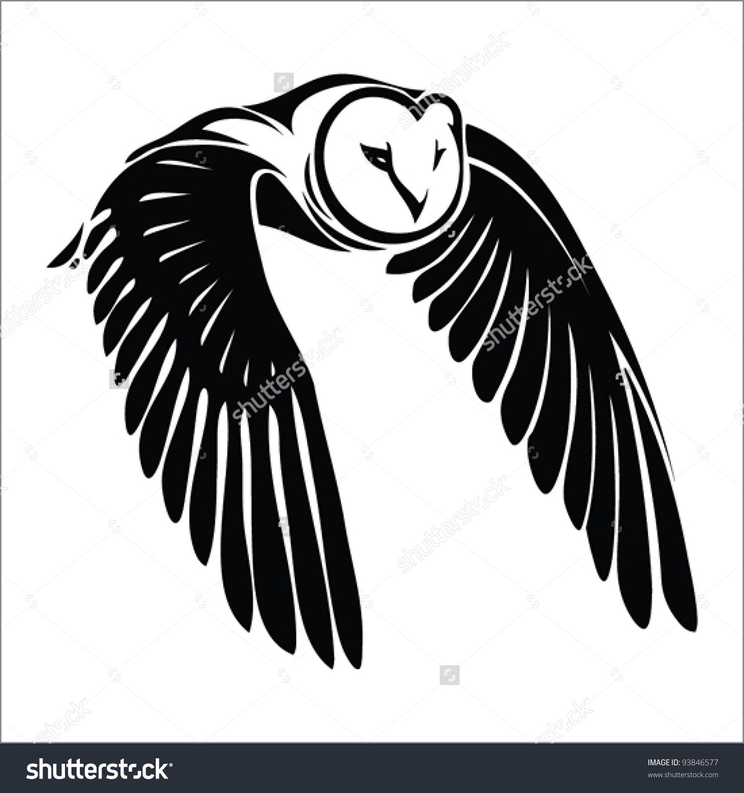 1500x1600 Isolated Owl In Flight