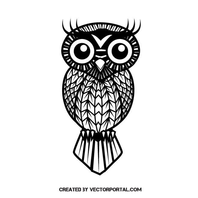 660x660 Owl Vector Image