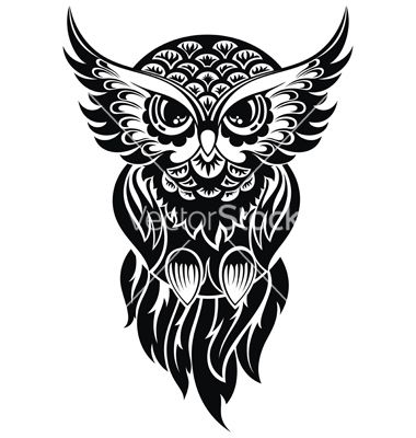 380x400 Owl Vector Tattoo