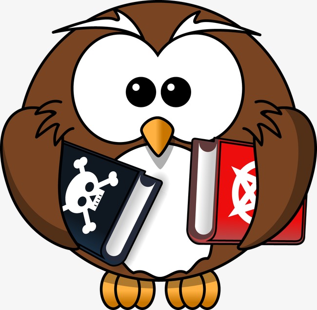 650x635 Vector Owl Holding A Book, Owl Vector, B