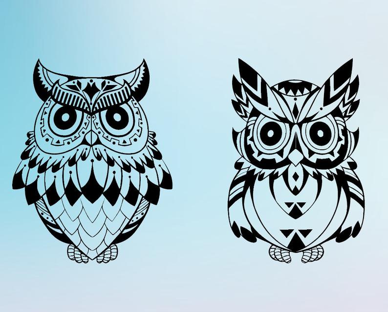 794x638 Ethnic Owl Silhouette Studio Cricut Owl Vector Design Etsy