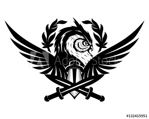 500x400 Owl Swords And Wings