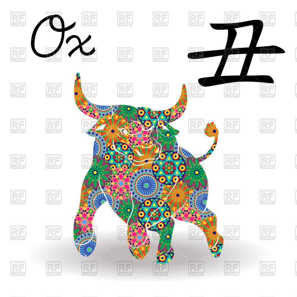 1000x1000 Ox With Floral Pattern