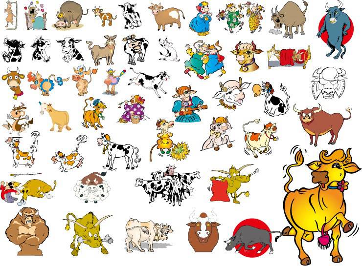 740x545 Cartoon Ox Vector Cartoon Animal Free Vector Download