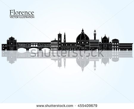 450x368 Florence Skyline Silhouette Vector Illustration Tattoos