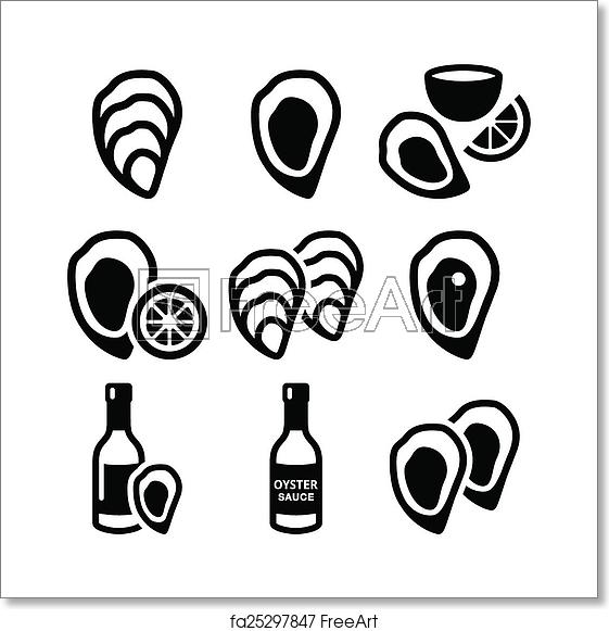 561x581 Free Art Print Of Oysters Shell, Sauce