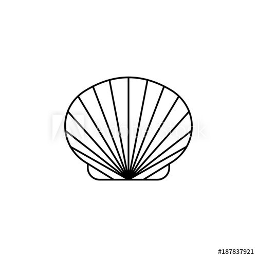 500x500 Oyster Shell Icon Sea Food Element Icon Premium Quality Graphic