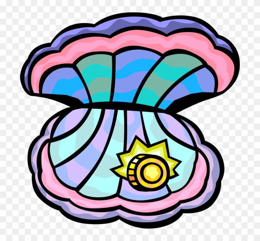 Vector Illustration Of Gold Coin In Pearl Oyster Clam 840x780 Vector Illustration Of Gold Coin In Pearl Oyster Clam