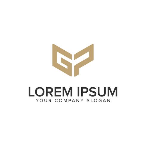 490x490 Letter G And P Unique Creative Logo Design Concept Template