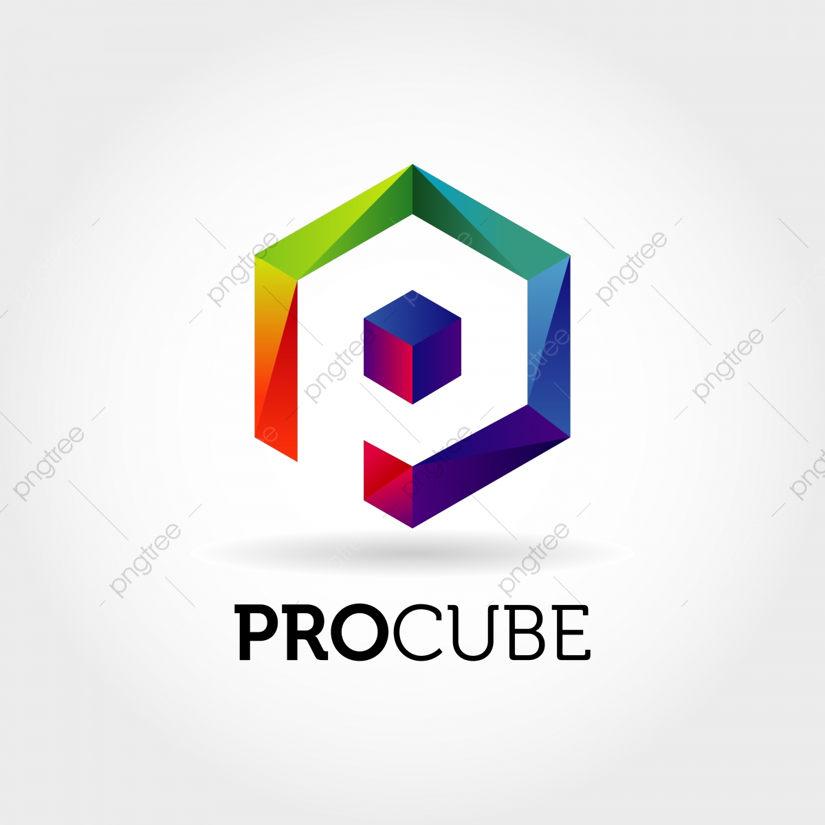 1200x1200 Colorful Hexagon Letter Type P Logo Sign Symbol Icon, Abstract