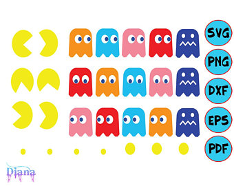 340x270 Pacman Vector Etsy