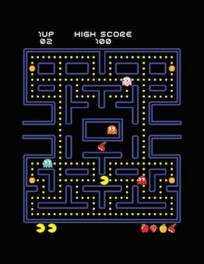 288x373 Free Vector Pac Man Game Screen